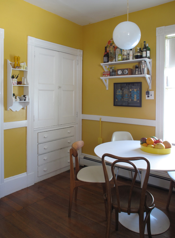 Inspiration for an eclectic eat-in kitchen remodel in Boston