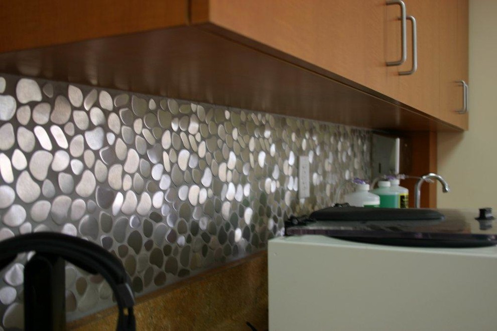 River Rock Pattern Mosaic Stainless, River Rock Tile Kitchen Backsplash