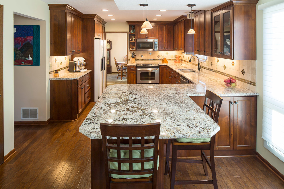 Eden Prairie Kitchen w/ Eatin Peninsula Kitchen Minneapolis by