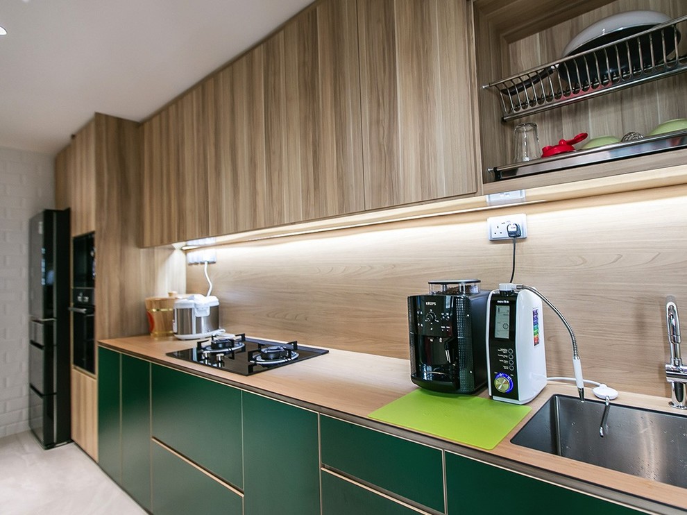 This is an example of a world-inspired kitchen in Singapore.