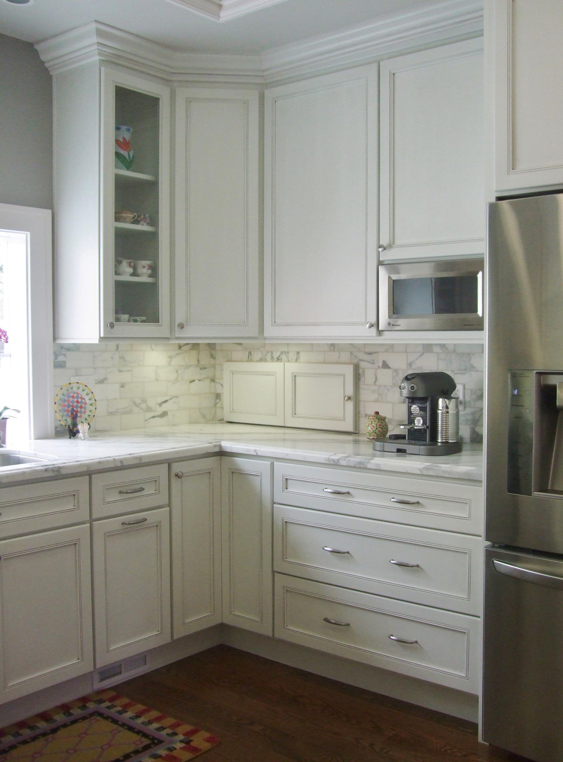 Excelent white kitchen cabinets with gray glaze White Cabinets Gray Glaze Houzz