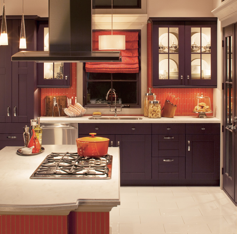 Eggplant Kitchen Transitional Kitchen Dallas by Bentwood of