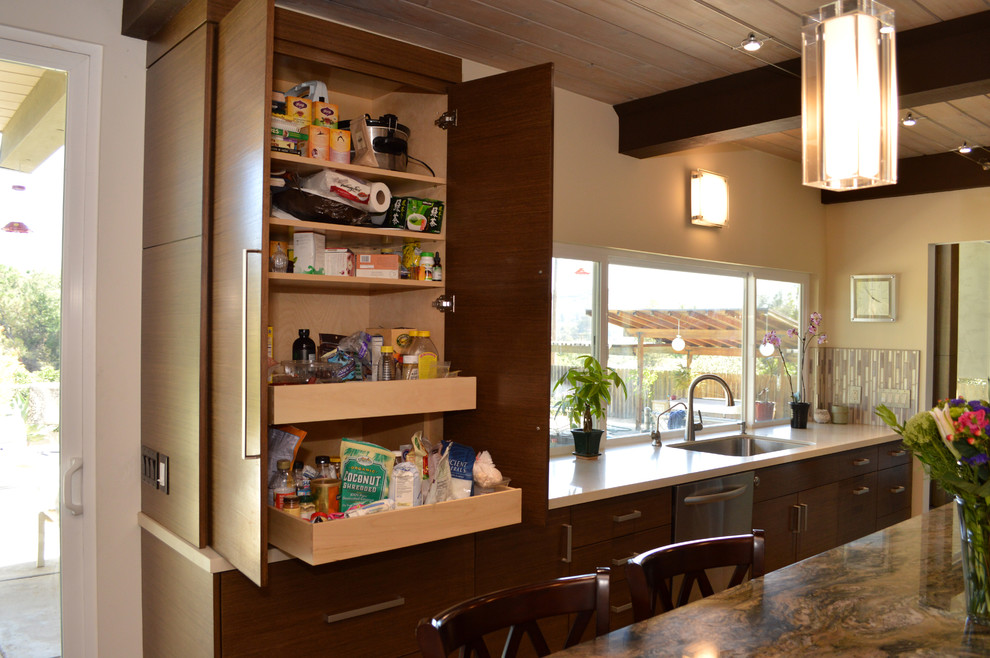 El Cajon Midcentury Modern Kitchen & Stair Remodel Midcentury