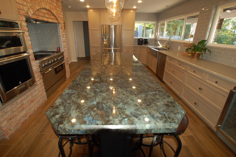 El Cajon Transitional Rustic Kitchen Remodel Transitional Kitchen