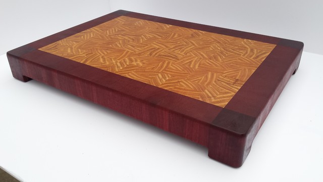 End Grain Hickory Wood Cutting Board Butcher Block by CW Furniture