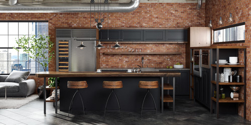 brick backsplash