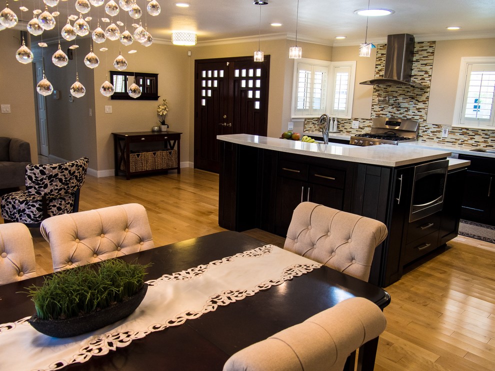 Entry, Kitchen, & Dining Remodel Contemporary Kitchen San