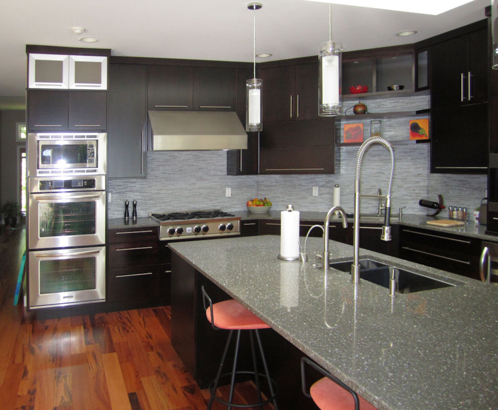 Espresso Kitchen with large island. - Modern - Kitchen - Vancouver - by