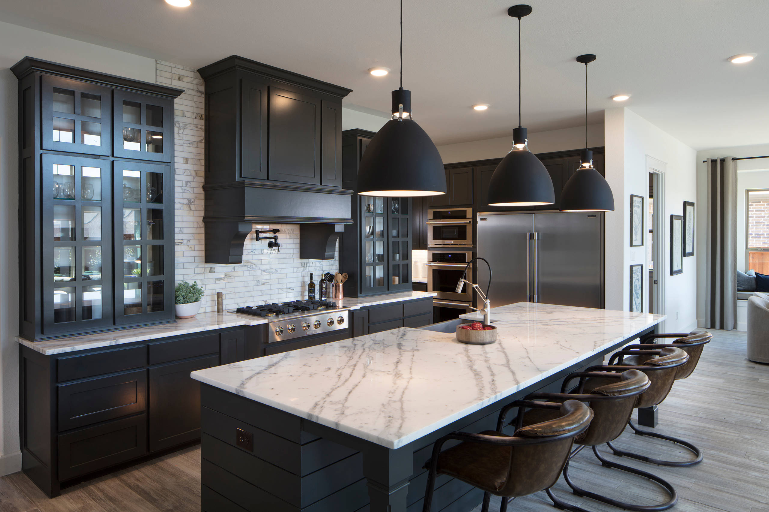 75 Beautiful Transitional Kitchen With Black Cabinets Pictures Ideas December