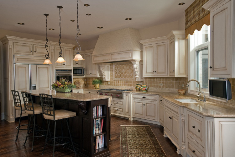 European Villa Traditional Kitchen Chicago by Interiors by Mary