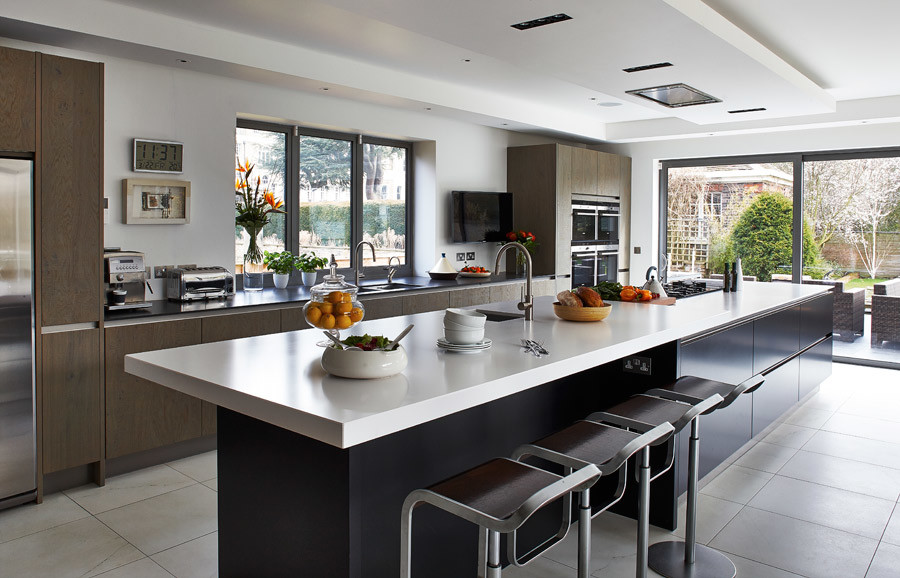 Contemporary kitchen in Surrey.