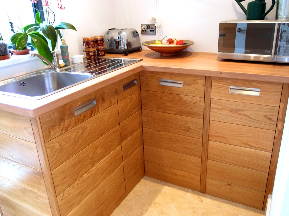 Photo of a small contemporary kitchen in Cornwall.