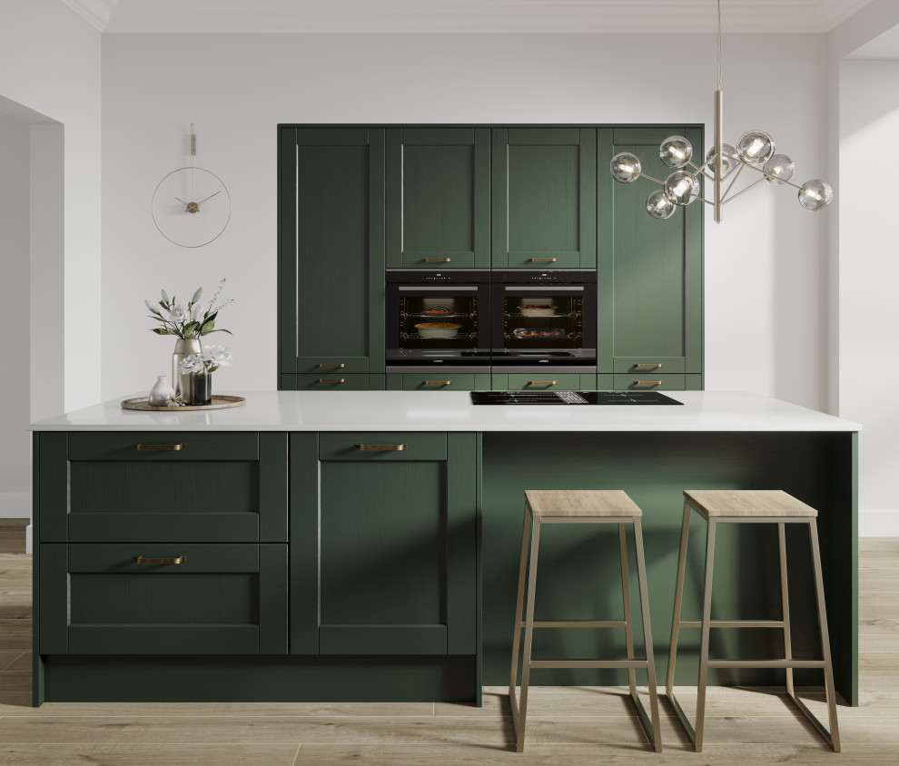 Fairford Dark Green Contemporary Kitchen Other by Howdens