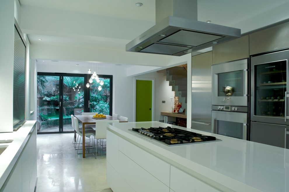 Design ideas for a contemporary kitchen in Kent.