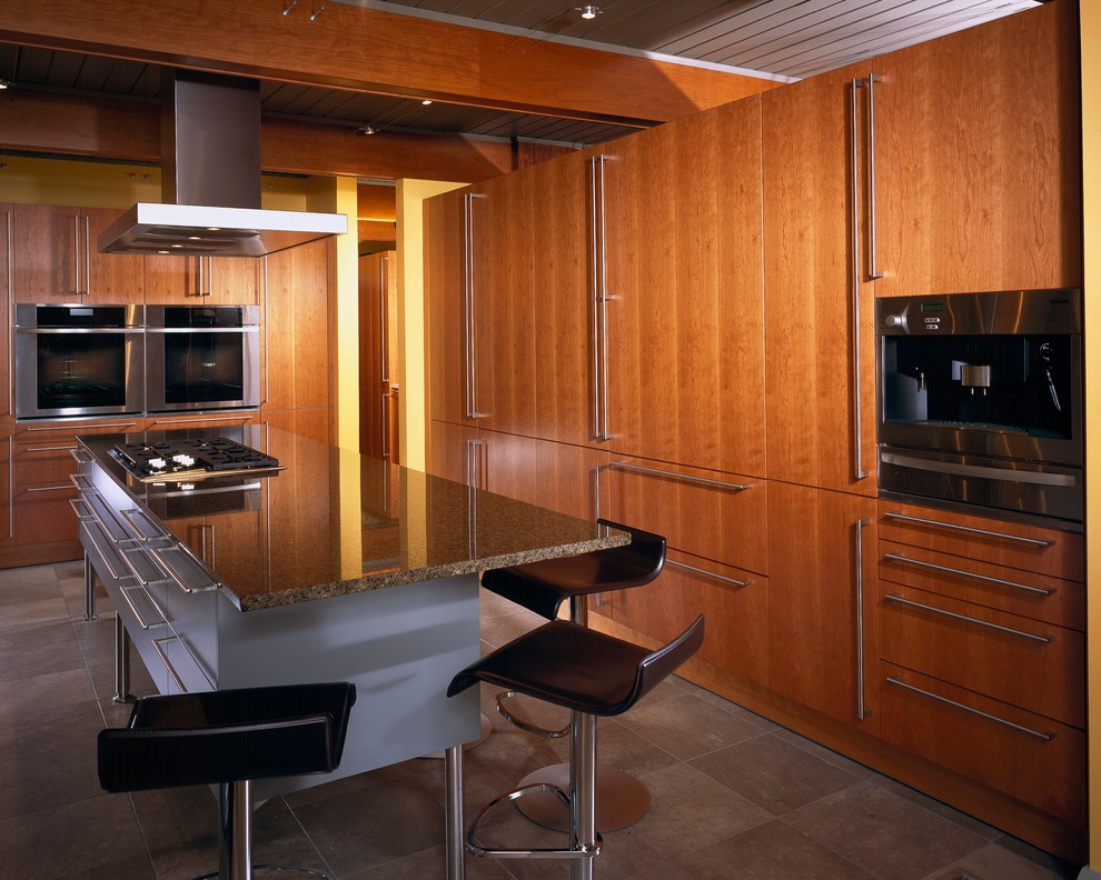 This is an example of a contemporary kitchen in Atlanta.