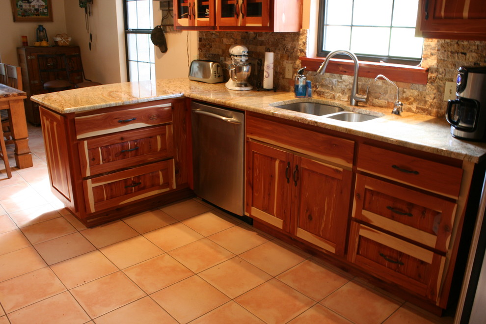 Feay Cedar Kitchen Project Rustic, Cedar Kitchen Cabinets