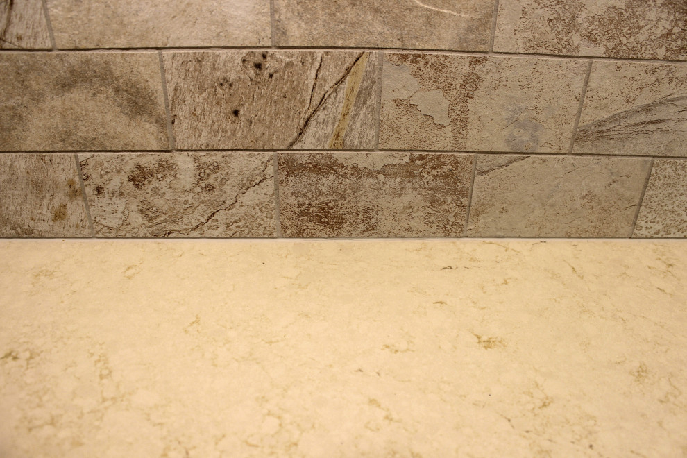 Fieldstone Cherry Kitchen with Caesarstone Quartz Countertops