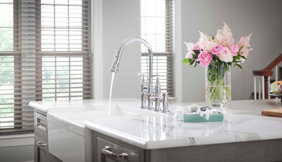 Fireclay Double Bowl Farmhouse Sink, White Kitchen by Elkay Houzz
