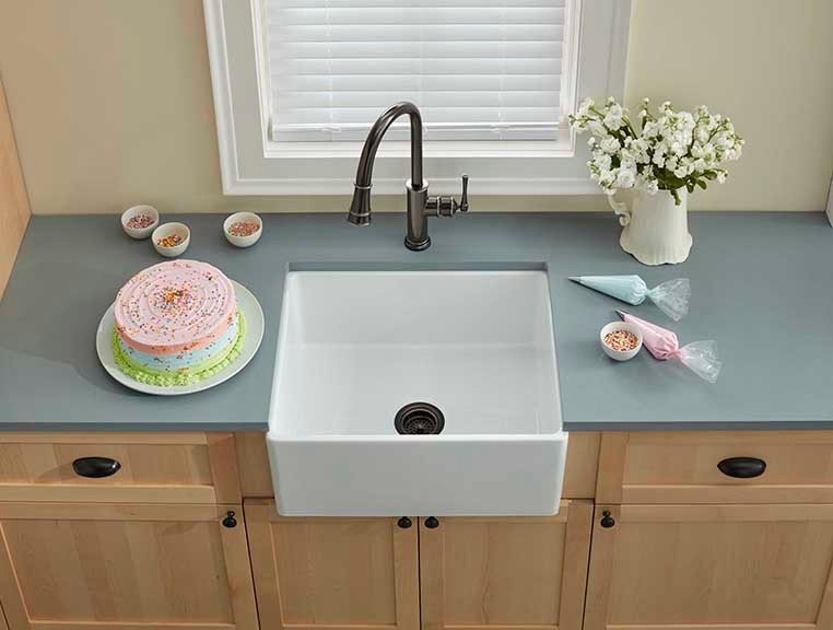Fireclay Single Bowl Farmhouse Sink, White Farmhouse Kitchen by Elkay Houzz