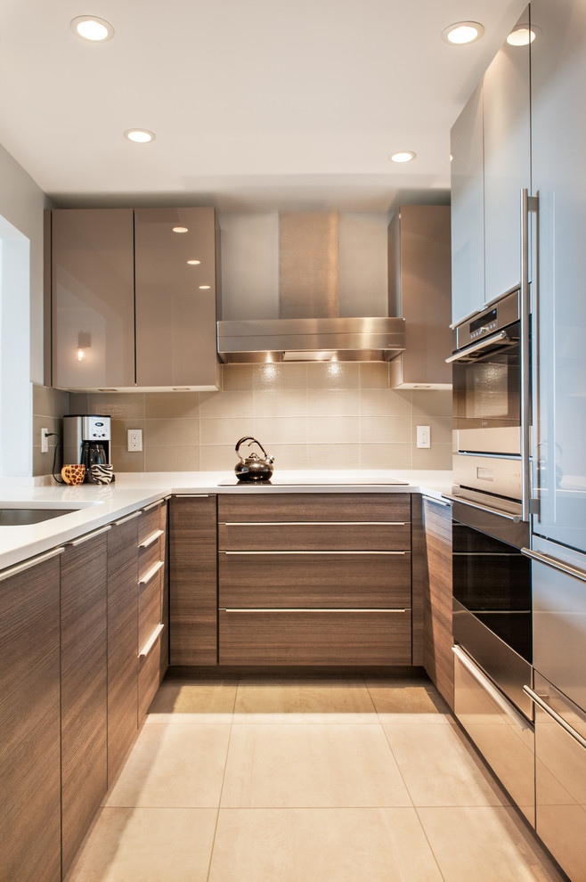 Photo of a contemporary kitchen in Boston.