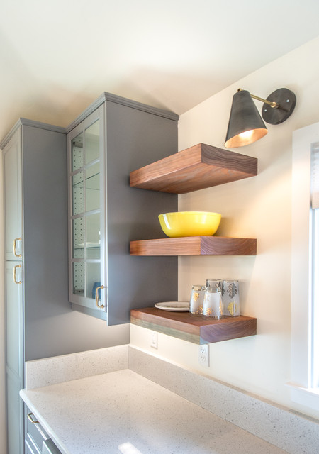 Floating Kitchen Shelves - Beach Style - Kitchen - San Francisco - by ...