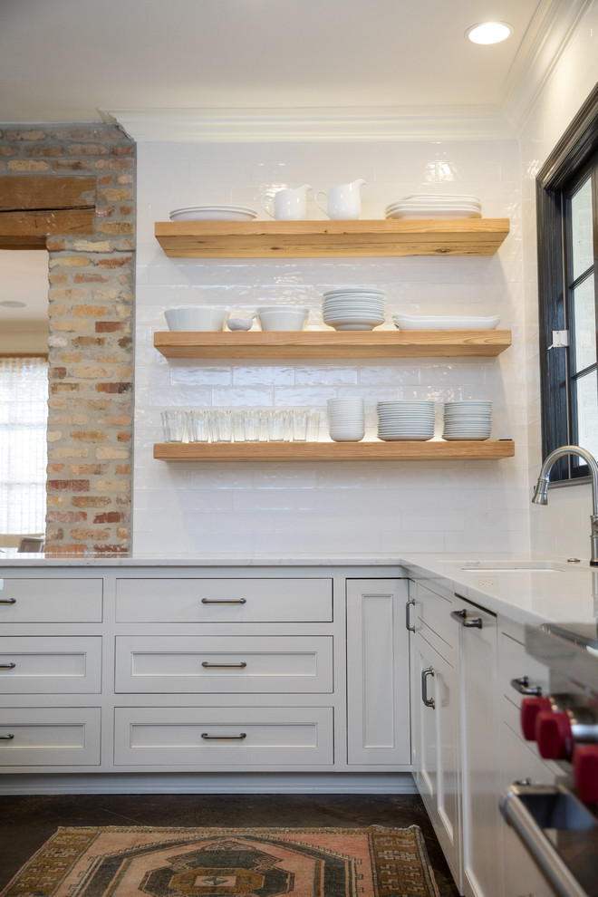Floating Shelves Light Up a Modern Kitchen Remodel Modern Kitchen