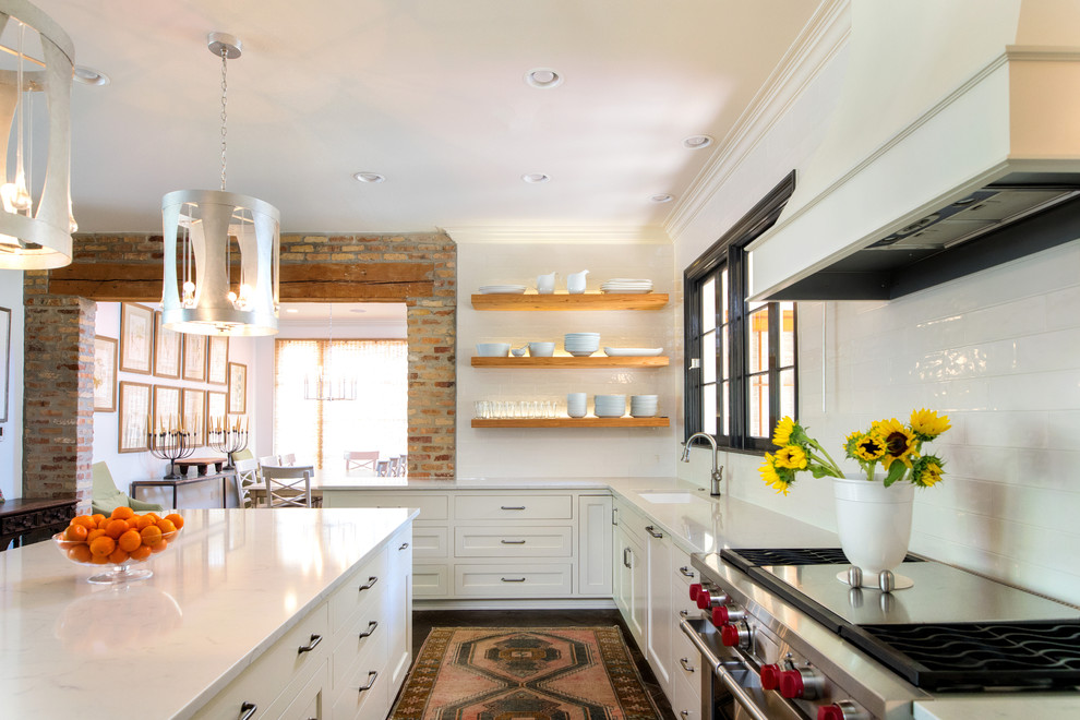 Floating Shelves Light Up a Modern Kitchen Remodel Modern Kitchen