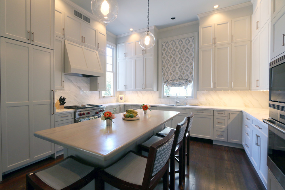 Floor to Ceiling Storage with White Brookhaven Edgemont Recessed