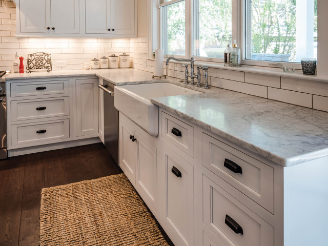 Flush Inset using Square Flat Door, Island Colonial Blue Olde World Flush  Inset - Farmhouse - Kitchen - Other - by ART OF KITCHEN & TILE | Houzz