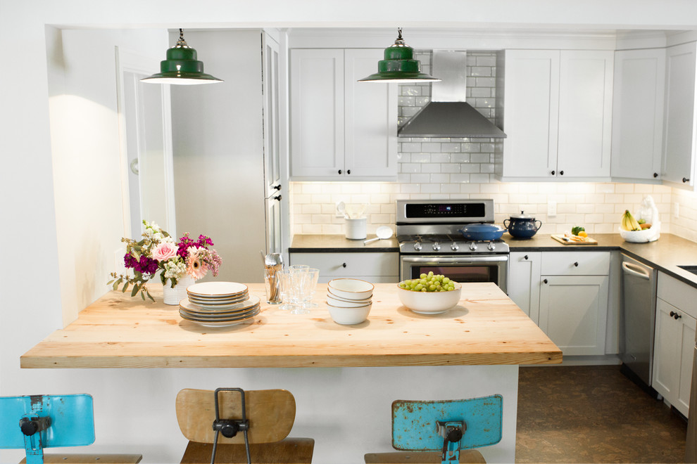 Forest Rd - Eclectic - Kitchen - Portland Maine - by Tyler Karu Design