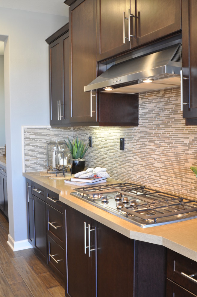 Frameless Shaker Style Living Spaces Transitional