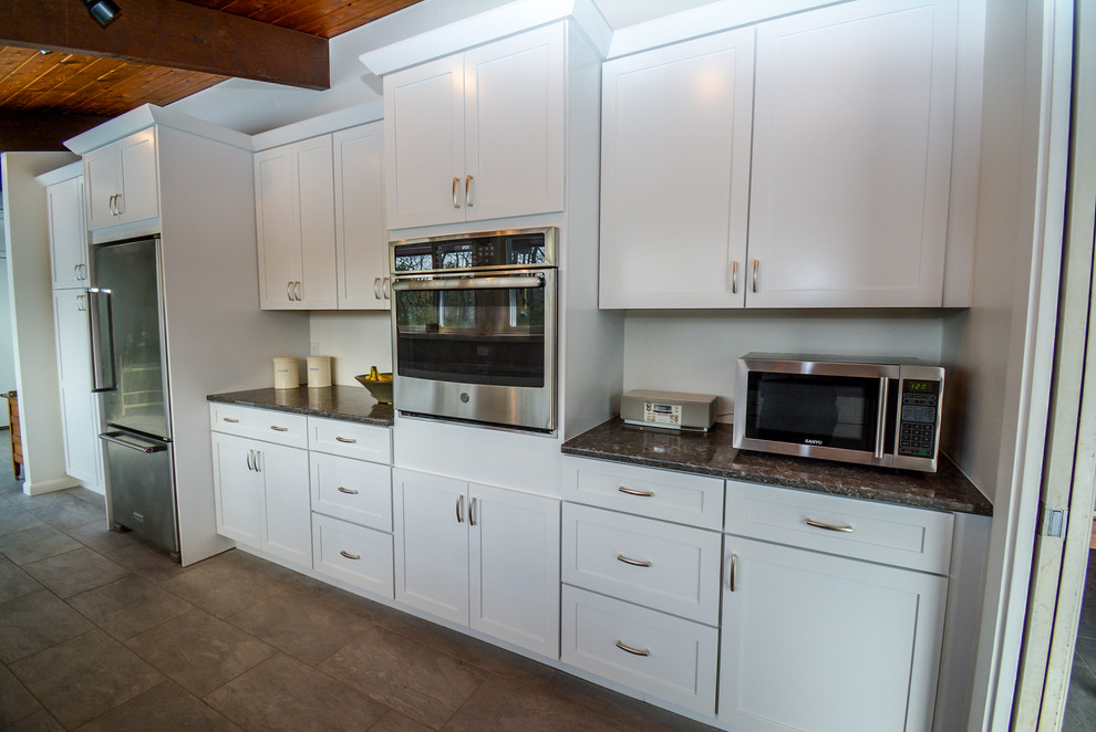 Framingham Deck Home Kitchen Midcentury Kitchen Boston by The Corner Houzz