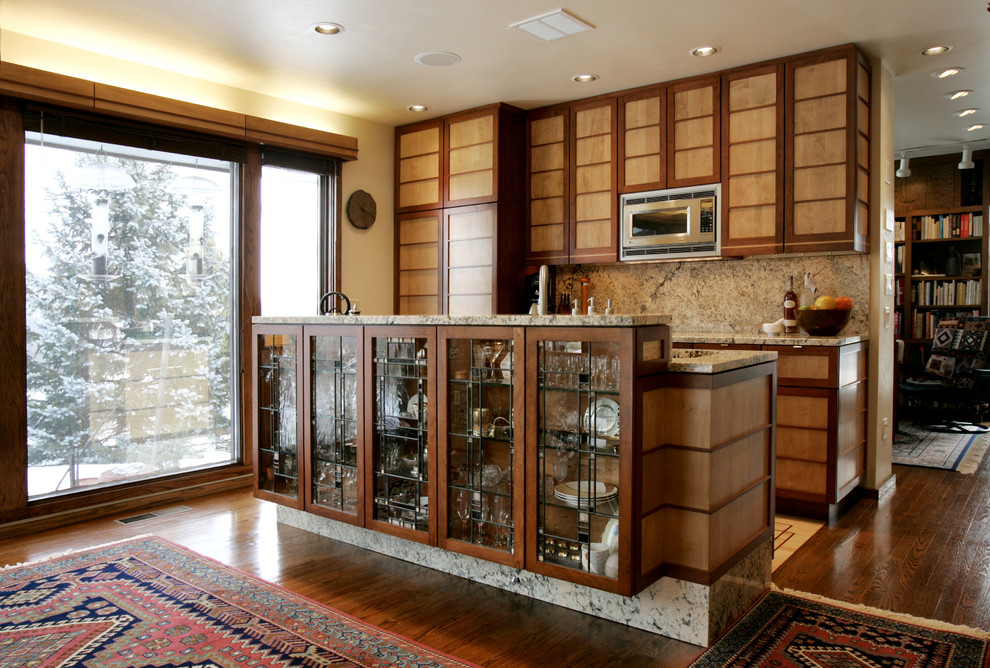 Frank Lloyd Wright Influence - Asian - Kitchen - Chicago - by A Better Home  | Houzz