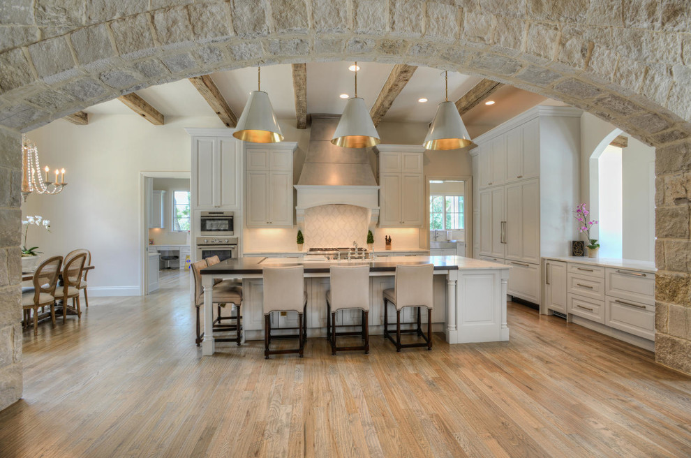 French country kitchen photo in Austin