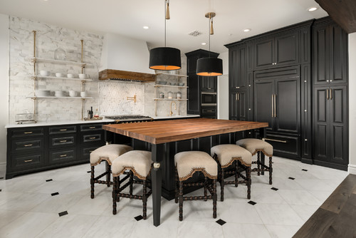 black kitchen cabinets