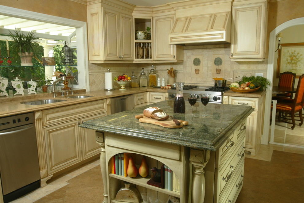French Country in Laguna Hills, CA - Traditional - Kitchen - Orange