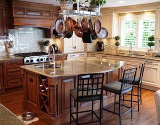 Country Kitchen, with Ceramic Pots and Pans Hanging Above the Stove Stock  Illustration - Illustration of rustic, generative: 280920634