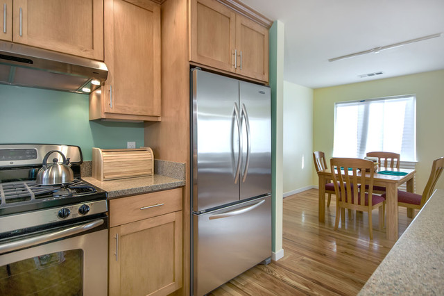 Teal kitchen in duplex - Traditional - Kitchen - San Francisco