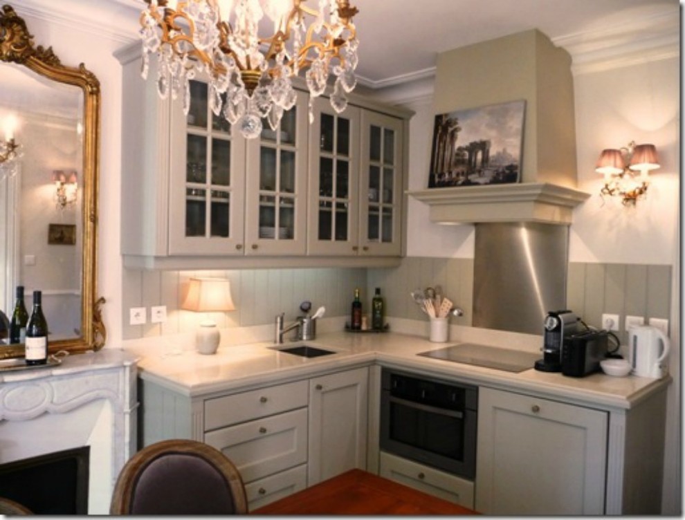 French Provincial Apartment in Paris Contemporary Kitchen Paris
