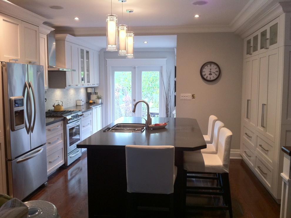 Full Kitchen remodel with island and pantry Transitional Kitchen Toronto by shaype Houzz