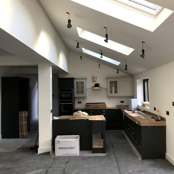 Full Rewire with Kitchen Extension Modern Kitchen Cardiff by