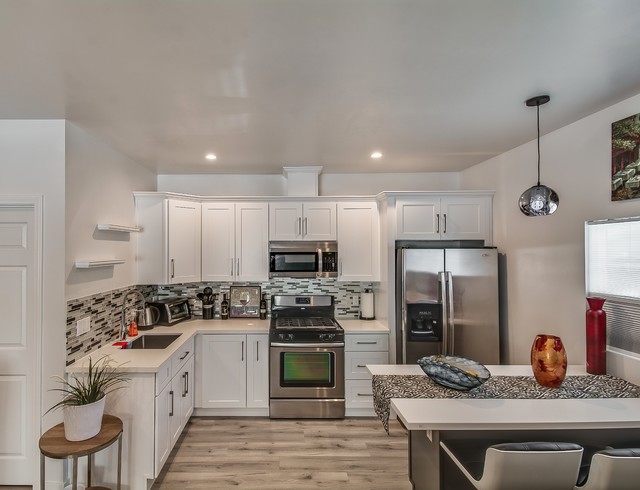 Garage Conversion To Apartment Kitchen Kitchen Los Angeles By Goldenline Construction Inc Houzz