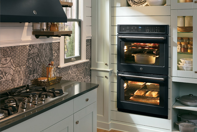 GE Black Slate Wall Ovens - Modern - Kitchen - Seattle - by Metropolitan  Appliance | Houzz