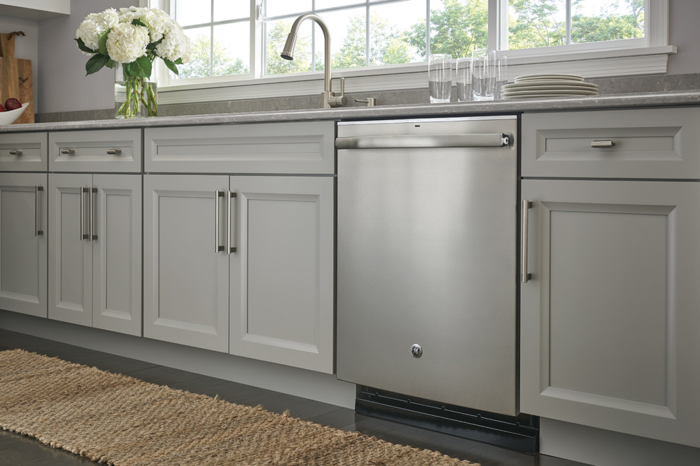 GE Stainless Steel Interior Dishwasher Traditional Kitchen
