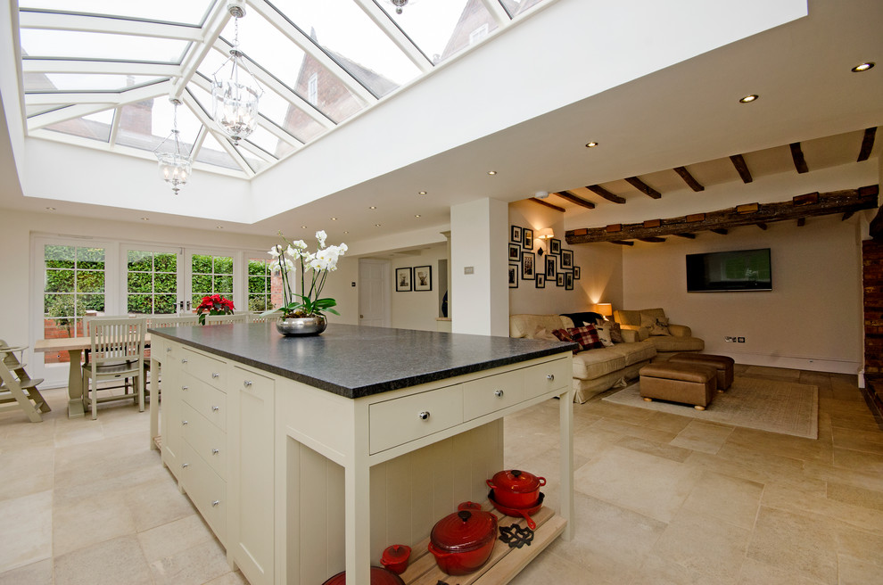 This is an example of a farmhouse kitchen in London.