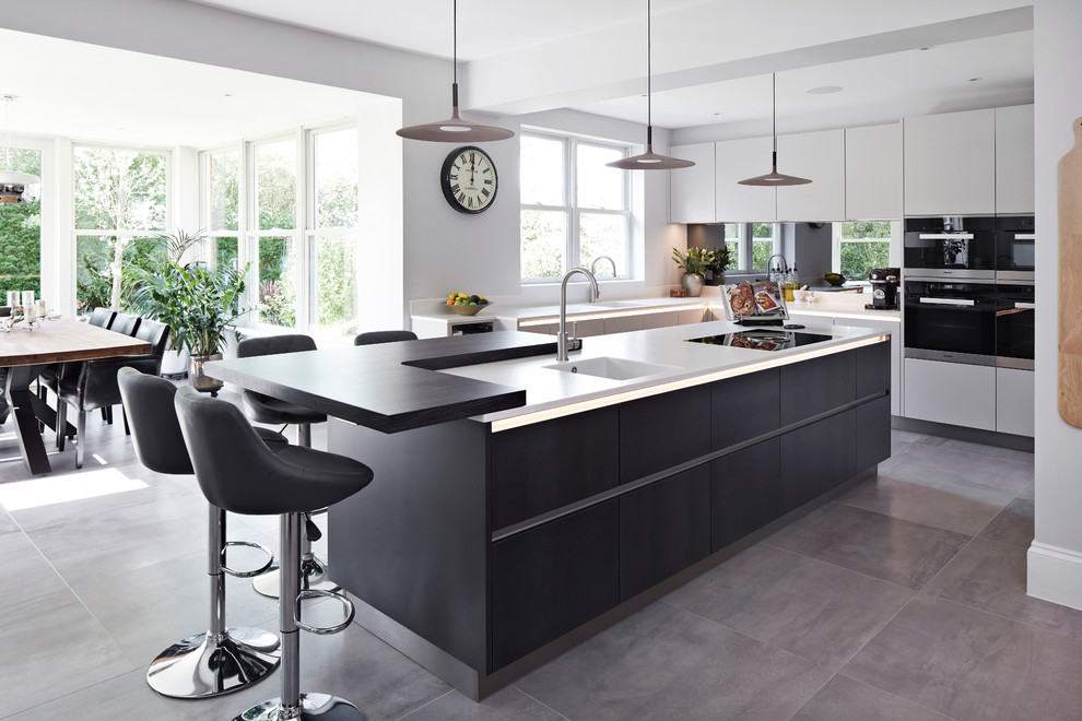German Kitchen In Esher Contemporary Kitchen Surrey By Thomas Davies Kitchens