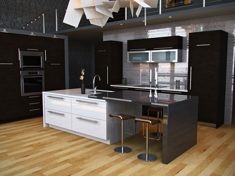 Inspiration for a contemporary kitchen in Chicago.