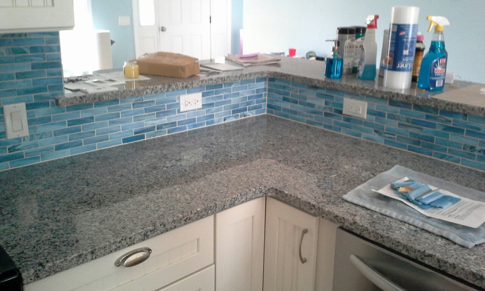 Glass Back Splash - Beach Style - Kitchen - Boston - by Tiles Gone Wild