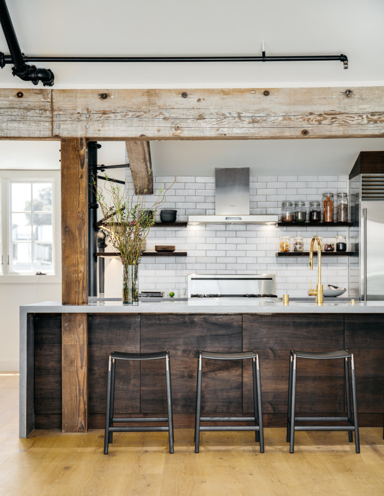 Glazed Thin Brick Kitchen - Industrial - Kitchen - San Francisco - by ...