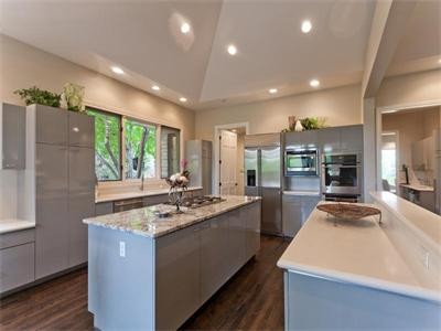 Example of a trendy kitchen design in Denver